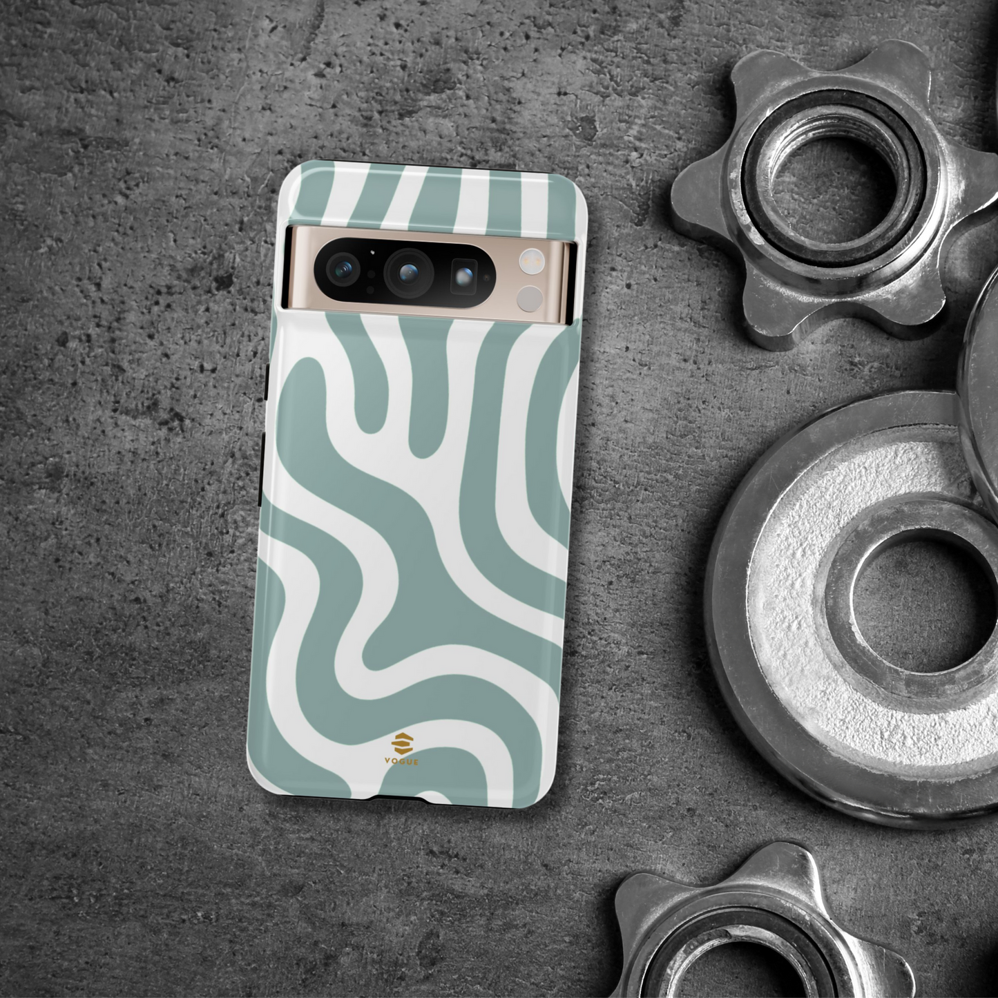 Funda de Google con líneas abstractas y locas