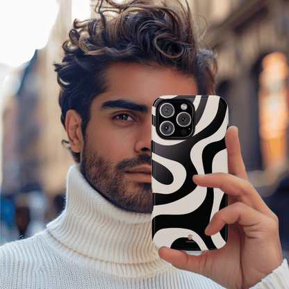 Black Swirl iPhone Tough Case