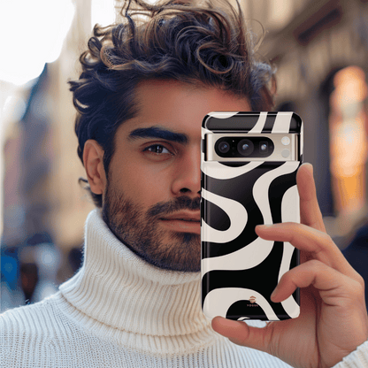 Black Swirl Google Pixel Tough Case