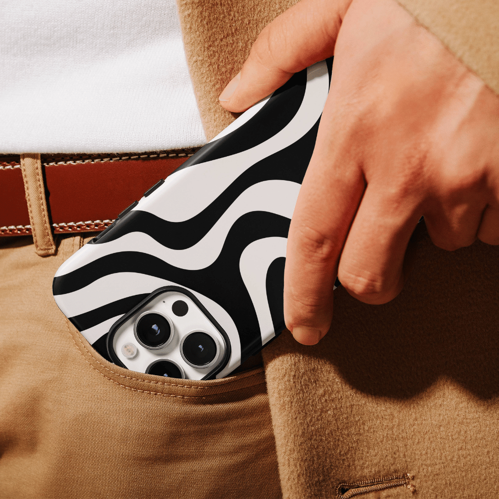 Black Swirl iPhone Tough Case