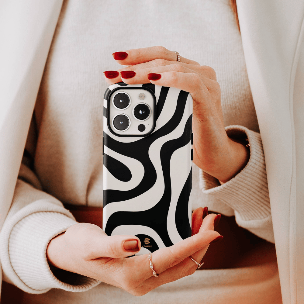 Black Swirl iPhone Tough Case