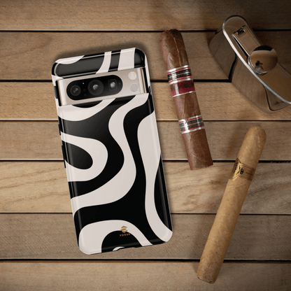 Black Swirl Google Pixel Tough Case