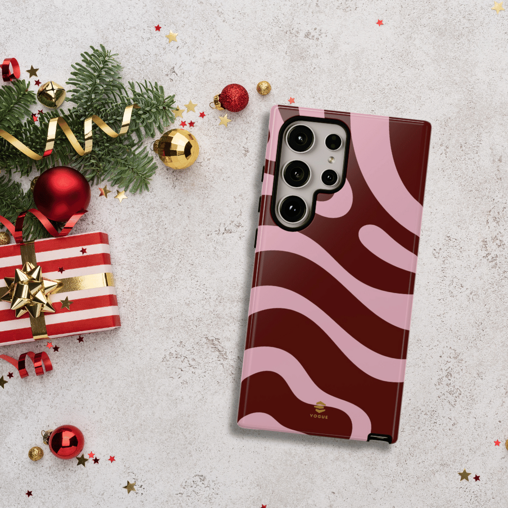 Maroon Ripple Samsung Galaxy Case