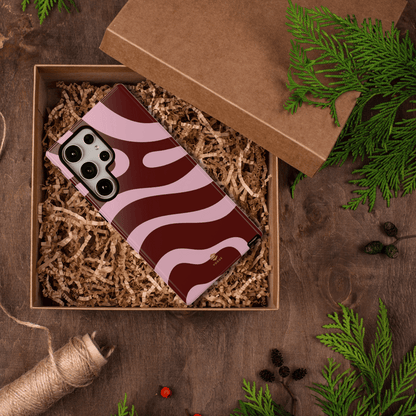 Maroon Ripple Samsung Galaxy Case