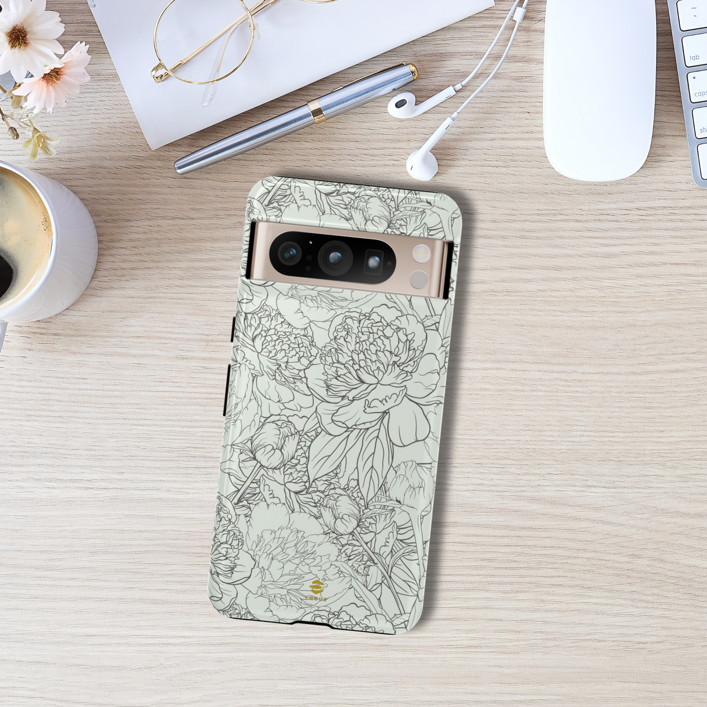 Estuche para Google Sage Peony Garden