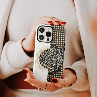 Funda para iPhone con pintura abstracta de mandala