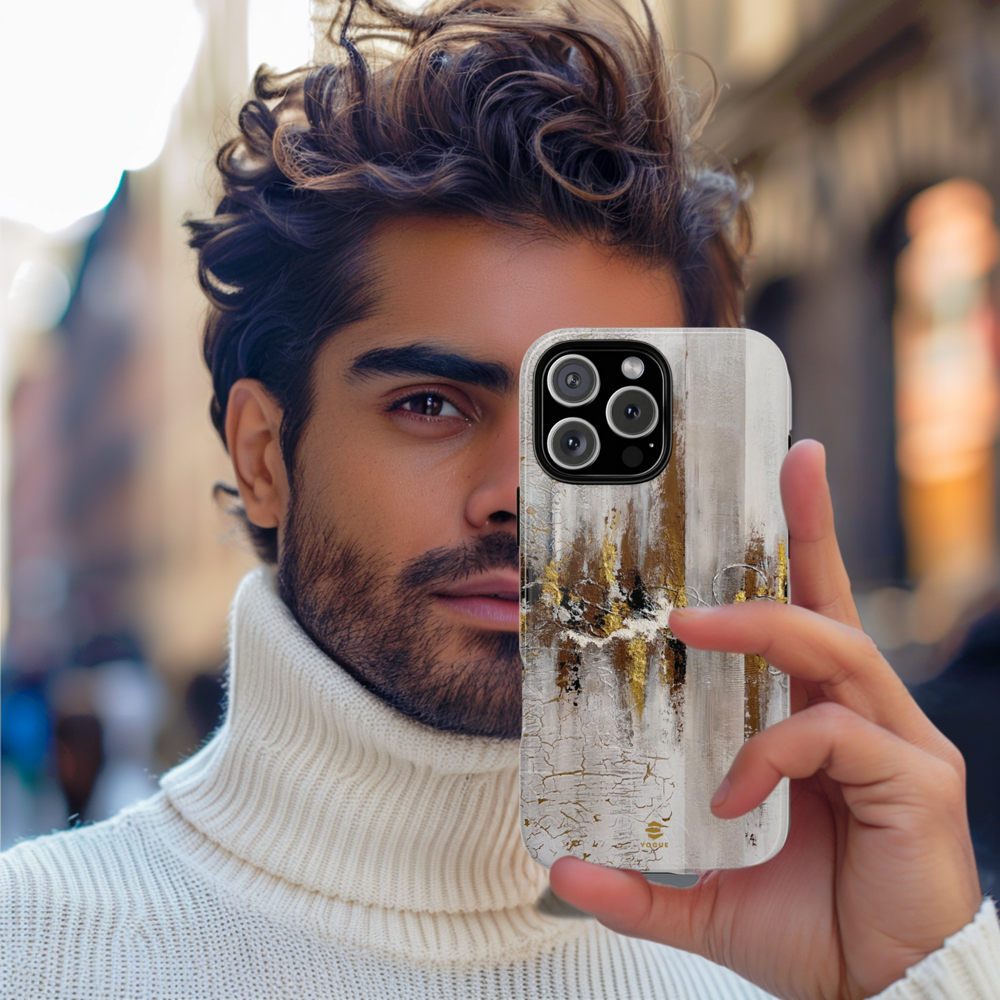 Funda para iPhone con ritmo de paisaje urbano abstracto