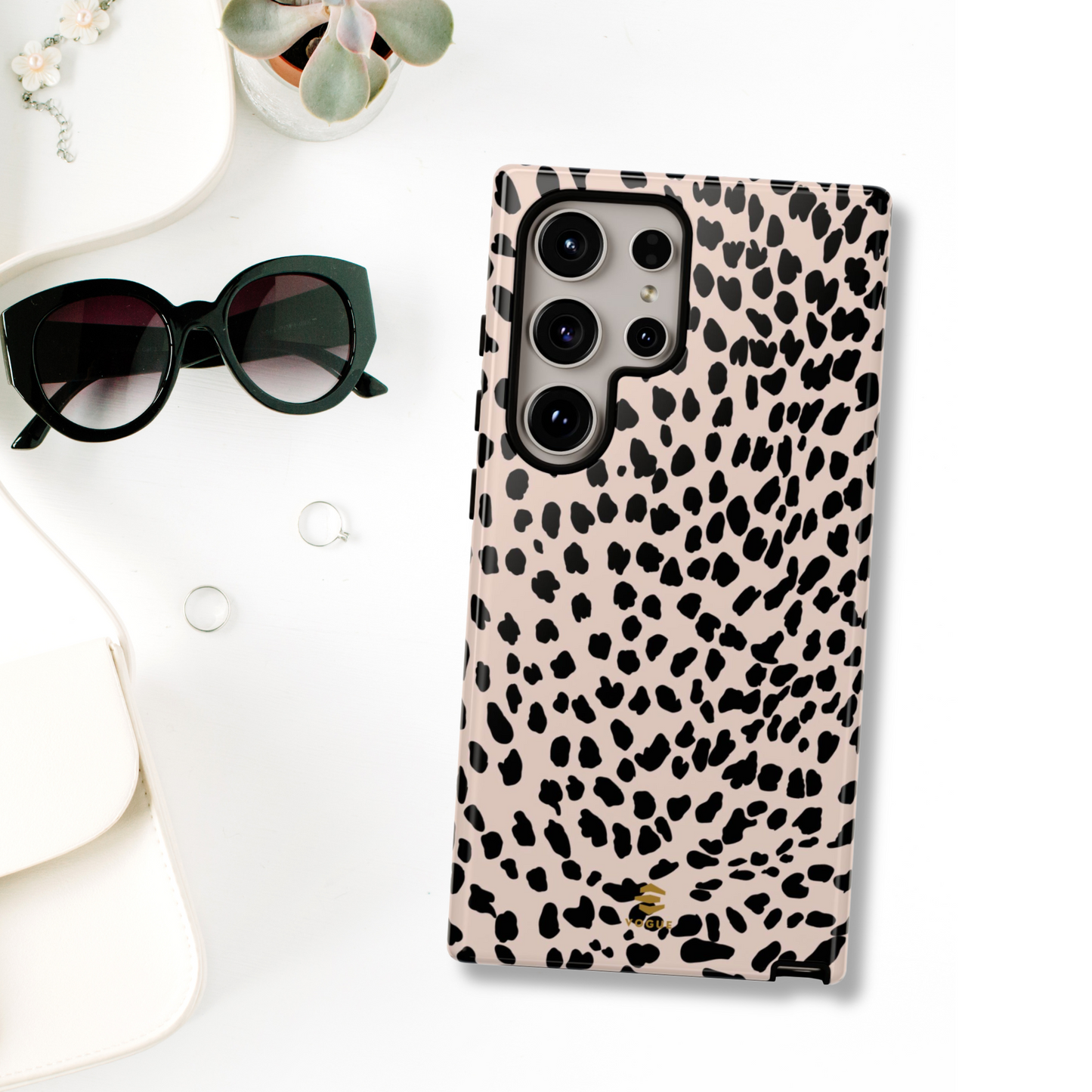 Beige Animal Print Samsung Tough Case