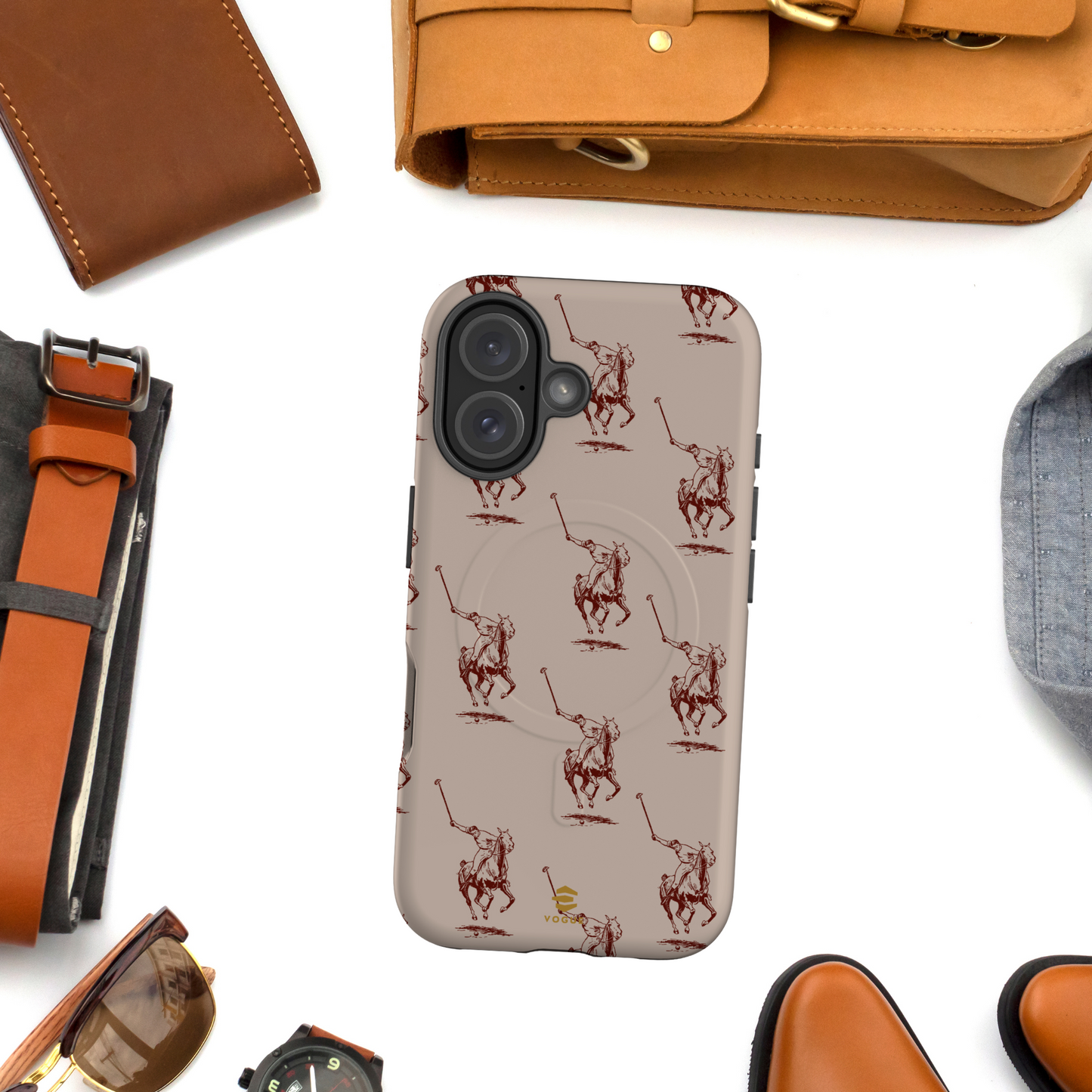 Polo Player Brown MagSafe iPhone Phone Case