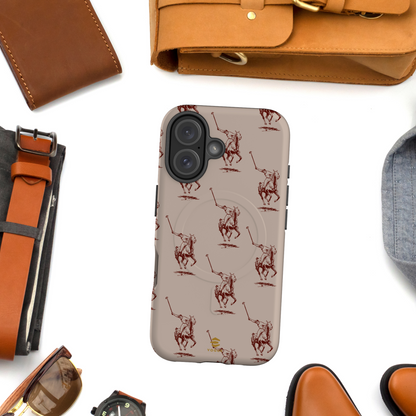 Polo Player Brown MagSafe iPhone Phone Case