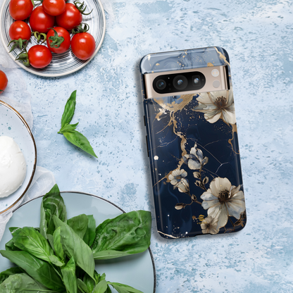Funda para Google con diseño floral de mármol