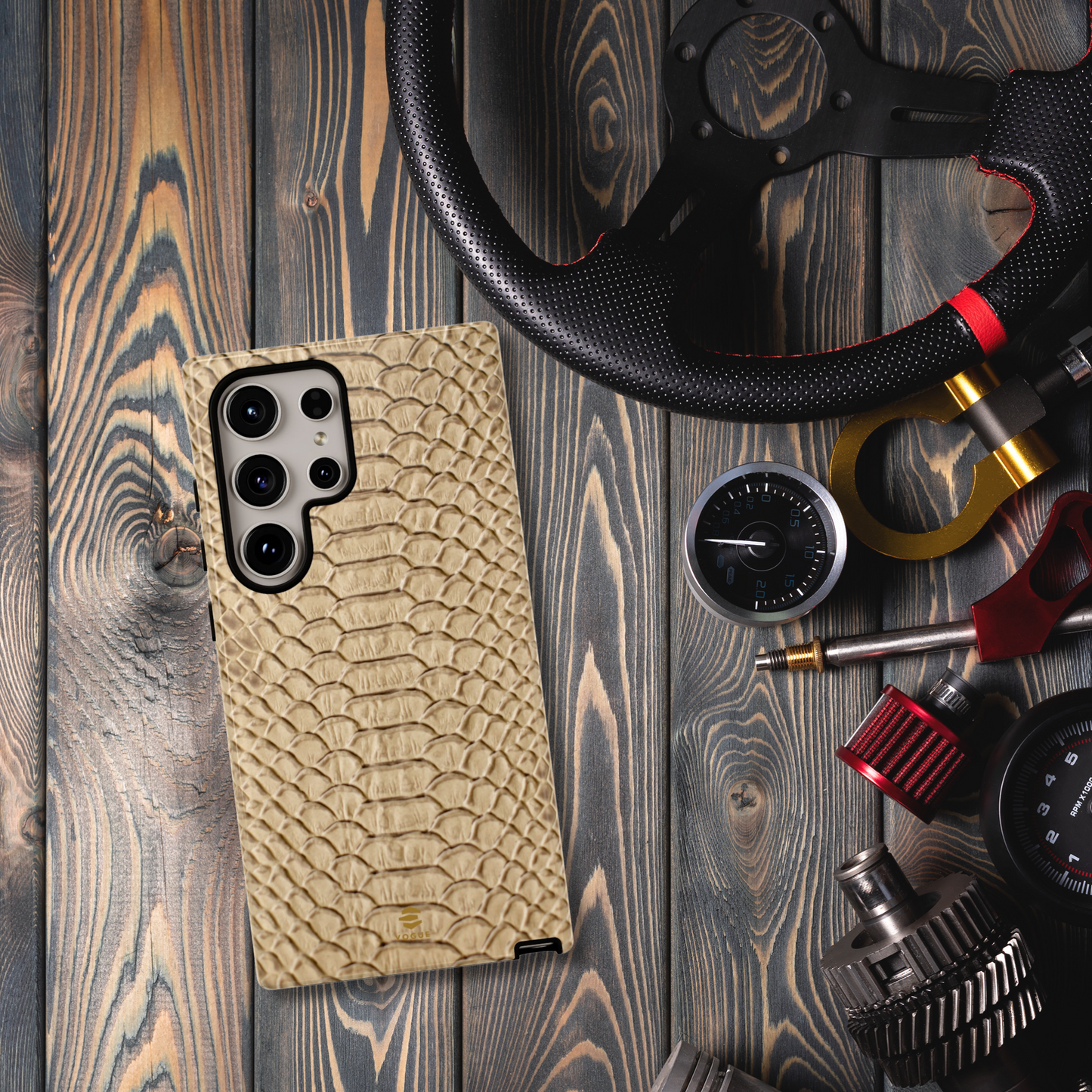 Funda Samsung con diseño de piel de serpiente
