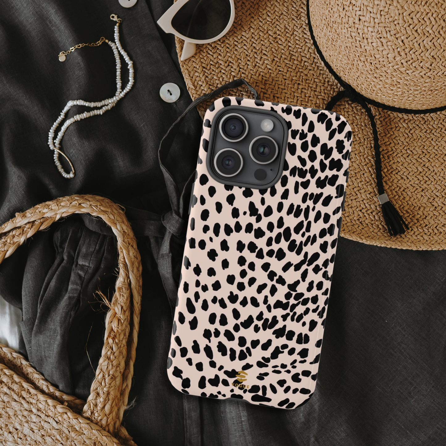 Beige Animal Print iPhone Tough Case