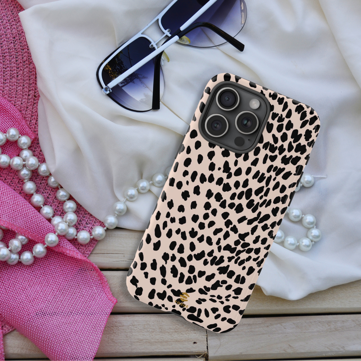 Beige Animal Print iPhone Tough Case