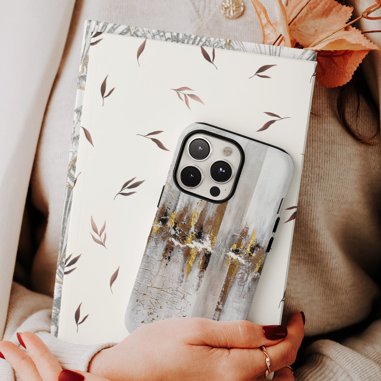 Funda para iPhone con ritmo de paisaje urbano abstracto