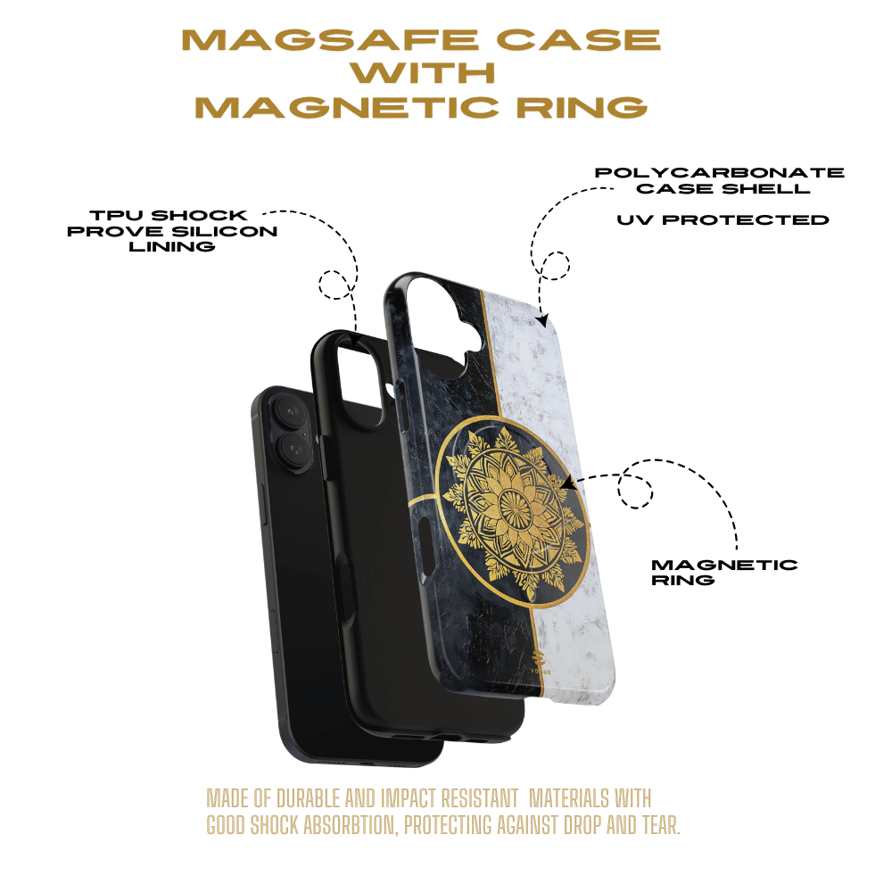 Gold Mandala MagSafe iPhone Case