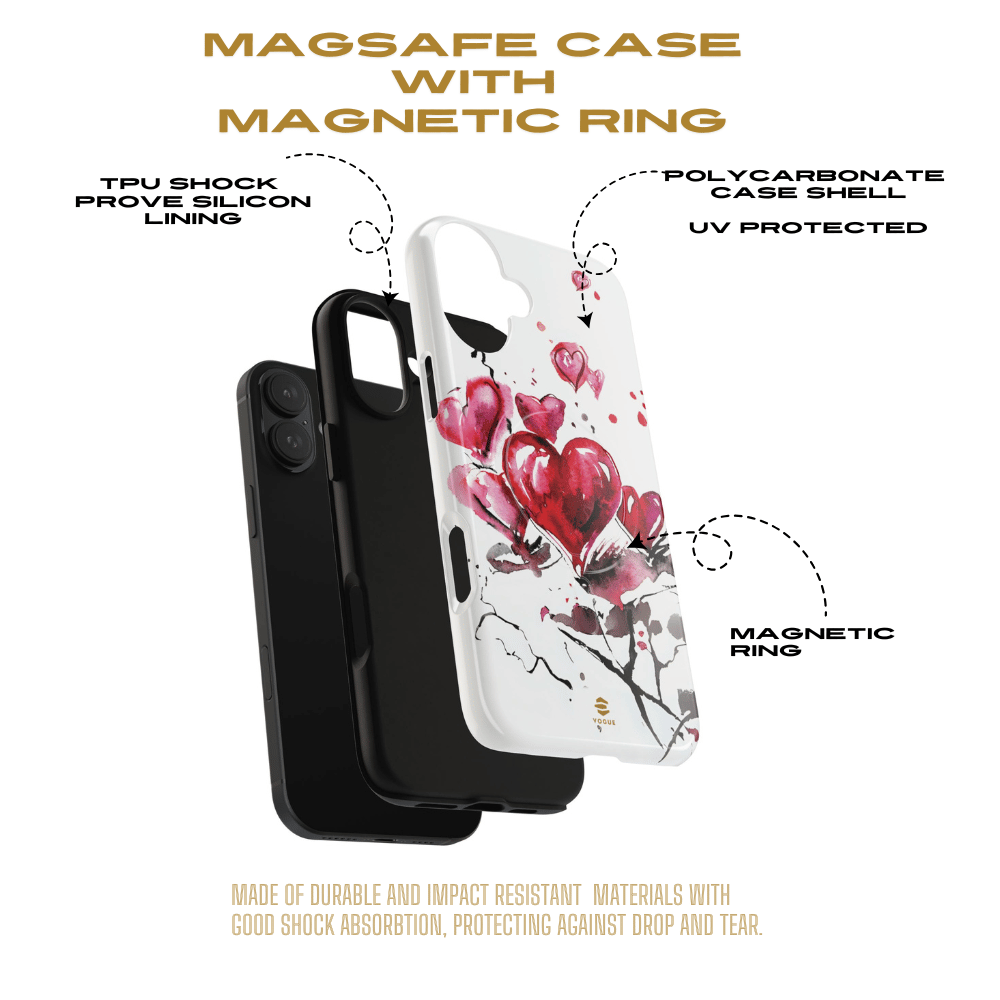 Abstract Heart Design - Phone Case MagSafe, Love, Valentine's Day Gift for Her