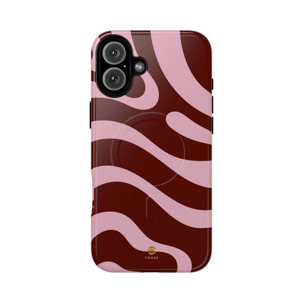 Maroon Ripple MagSafe iPhone Case