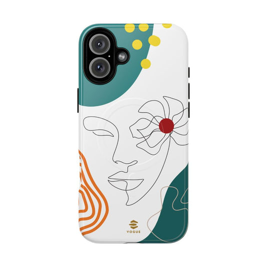 Women Face Line Art Magsafe Phone Case