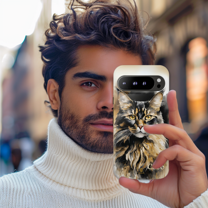 Custom Meow Cat Google Pixel Tough Phone Case