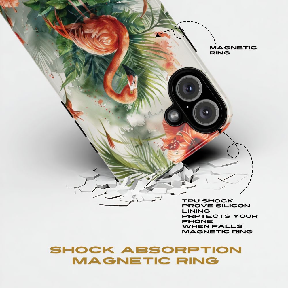 Flamingo Art Magsafe Phone Case