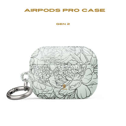 Sage Peony Garden AirPod Cases