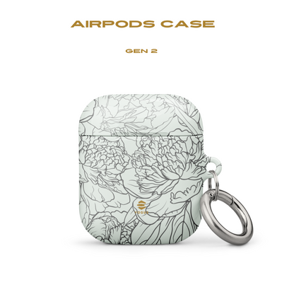 Sage Peony Garden AirPod Cases