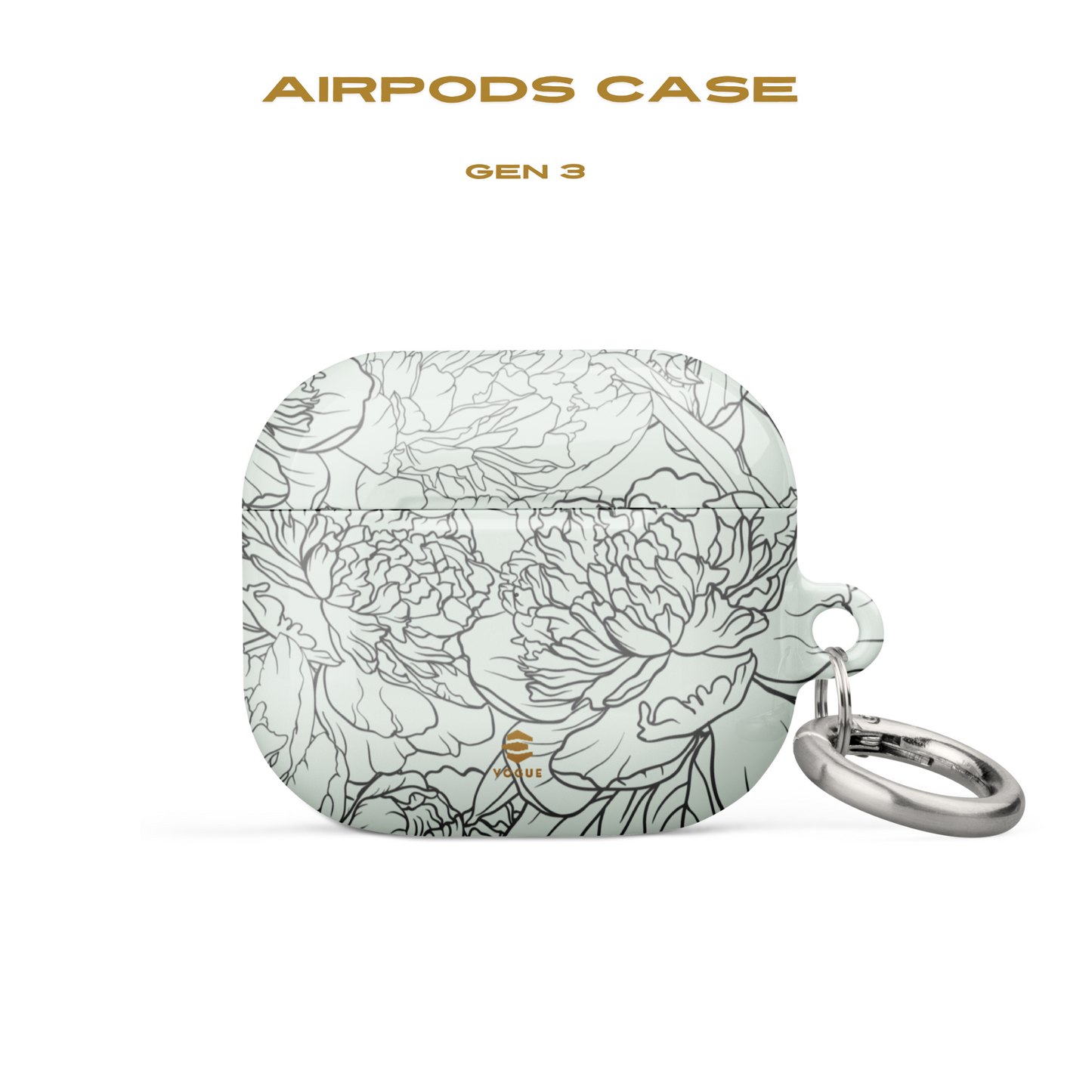 Sage Peony Garden AirPod Cases