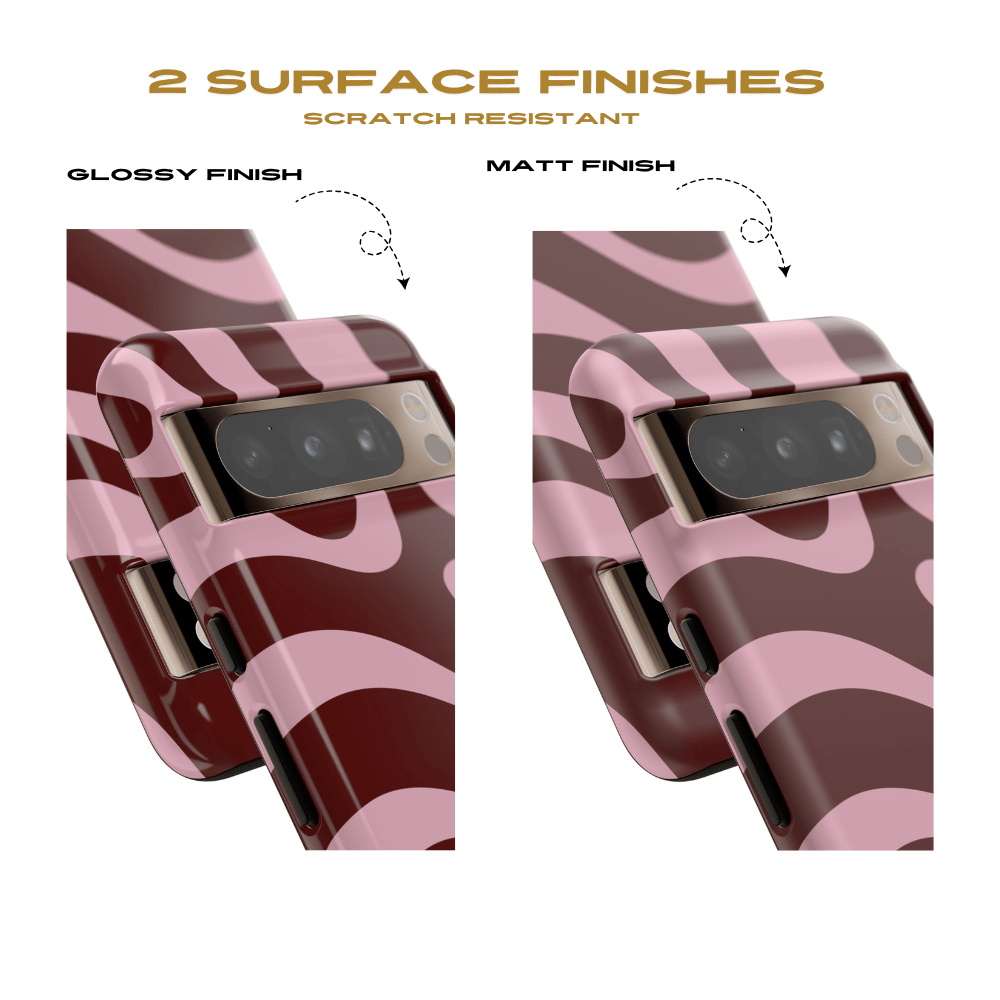 Maroon Ripple Google Pixel Case