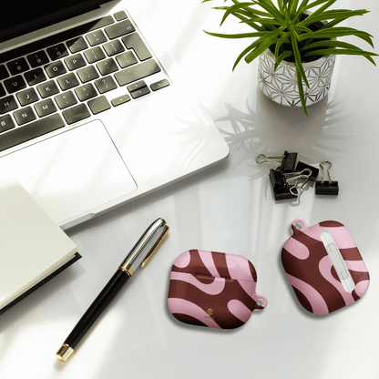 Maroon Ripple AirPod Case