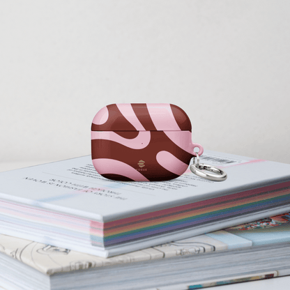 Maroon Ripple AirPod Case