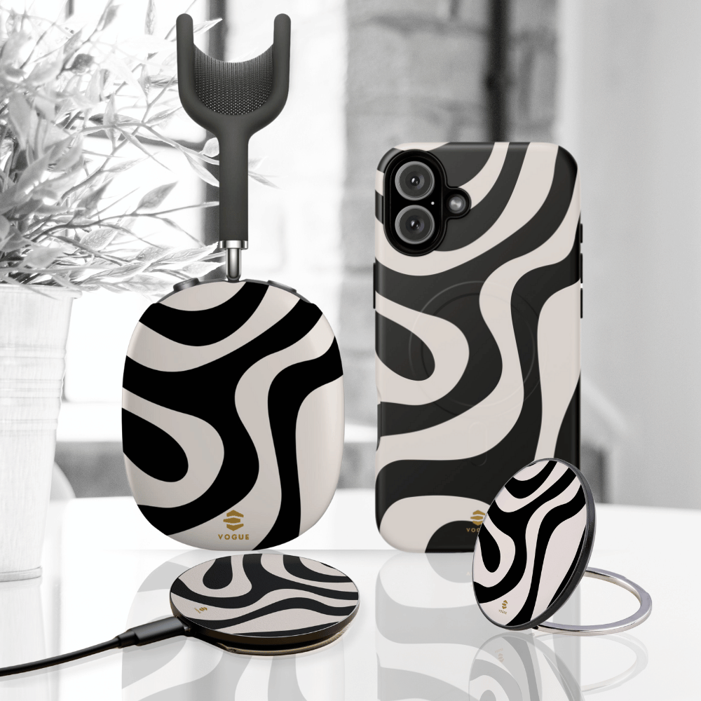 Black Swirl AirPod Max Cases