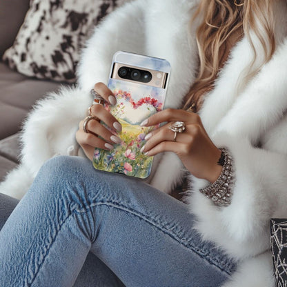 Flower heart Tough Phone Case for Google
