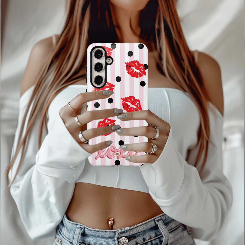 Berry Kiss Phone Case Valentine's day gift for her Samsung Galaxy Tough Case