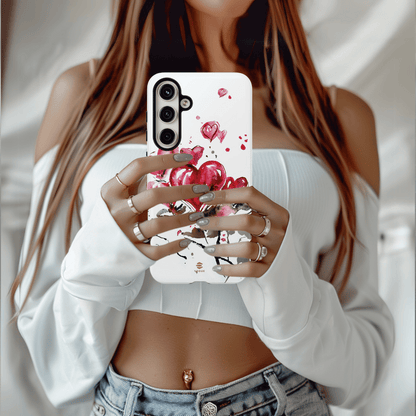 Abstract Hearts Art - Samsung  Phone Case, Love, Valentine's Day Gift for Her Protective tough cover